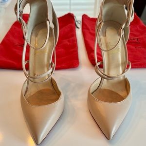 Christian Louboutin closed toe heel with ankle strap